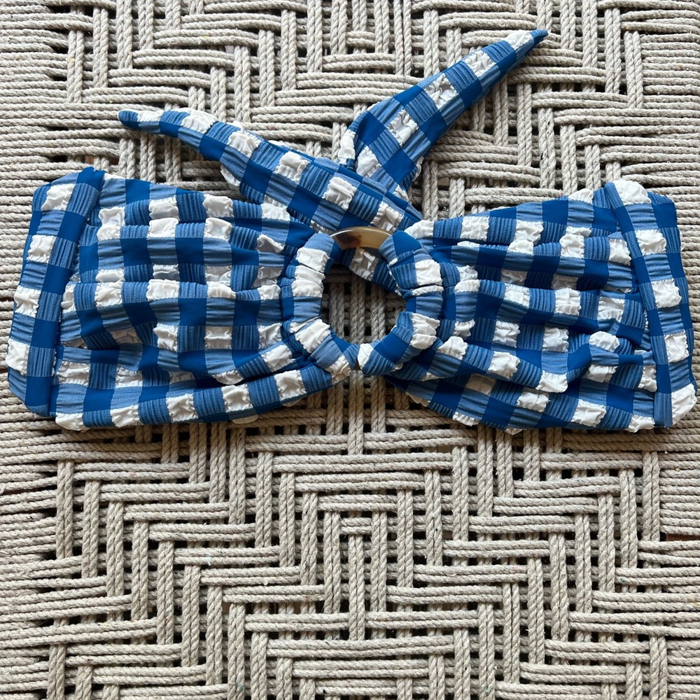 Montce Blue and White Checkered Bikini
